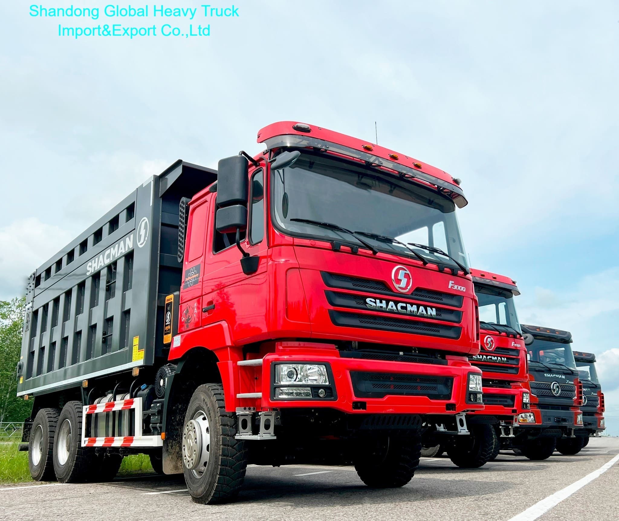 Shacman F3000 Heavy Duty Dump Truck dengan Mesin Weichai 380HP FAST Transmisi manual 12 kecepatan dan sasis diperkuat
