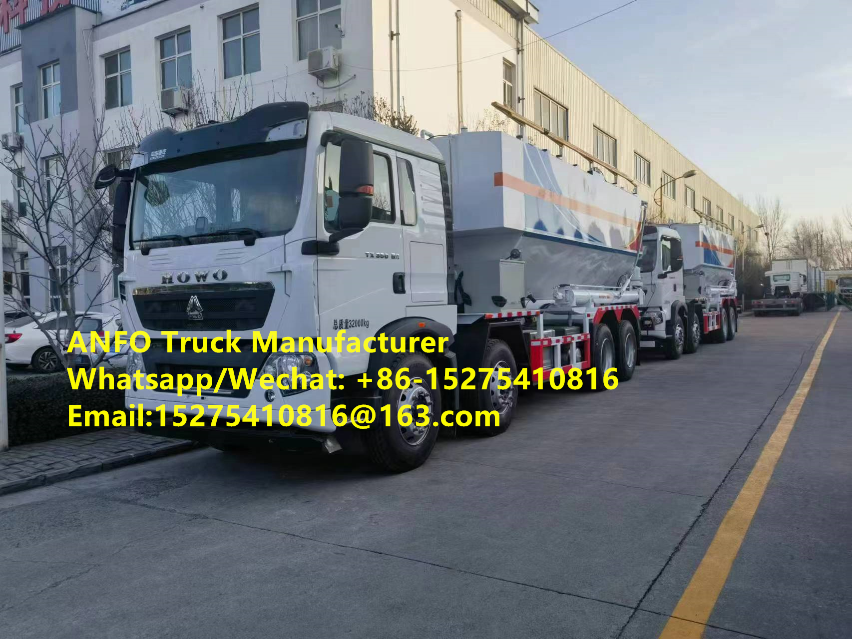 Erdenet Tavantowg 15T mesin pencampuran dan pengisian di tempat ANFO truk peledak Emulsi Pemberontakan peledak bergerak Unit manufaktur Mongolia batubara tambang temreen téselгээний сервис MMU