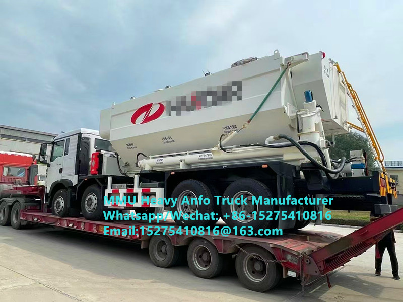 Super kinerja HOWO pencampuran dan pengisian bahan peledak minyak amonium berat multi-fungsi Truk 15/20/25Ton Emulsi Berat TRUK ANFO Zambia/Zimbabwe/Tanzania/Ghana/Guinea/Peru Layanan Pemberontakan Pertambangan
