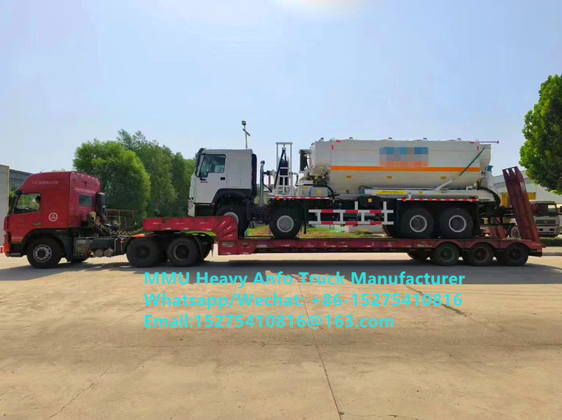 Campuran dan pengisian sisa peledak rendah bahan peledak minyak amonium berat multifungsi Truk 15/20/25 Ton Emulsi Berat Truk ANFO Zambia/Zimbabwe/Tanzania/Ghana/Guinea/Peru Layanan Pemberontakan Pertambangan