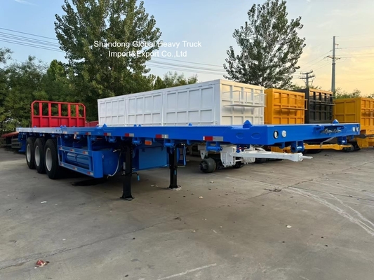 Semi trailer dengan 3 poros untuk transportasi peralatan berat